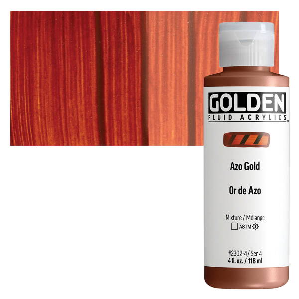 Golden Fluid Akrilik Boya 118 Ml Seri 4 Azo Gold - 1
