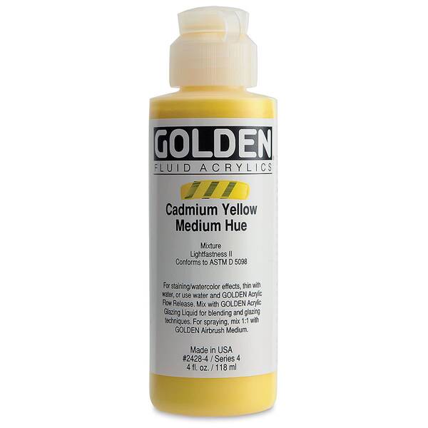 Golden Fluid Akrilik Boya 118 Ml Seri 4 Cadmium Yellow Medium Hue - 3