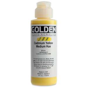 Golden Fluid Akrilik Boya 118 Ml Seri 4 Cadmium Yellow Medium Hue - Thumbnail