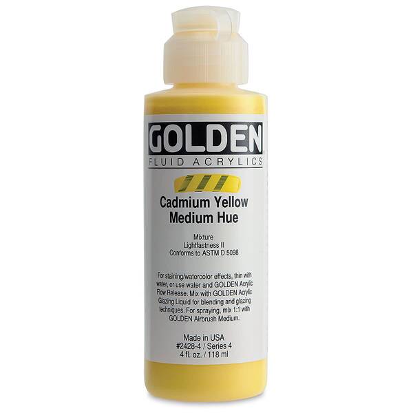 Golden Fluid Akrilik Boya 118 Ml Seri 4 Cadmium Yellow Medium Hue