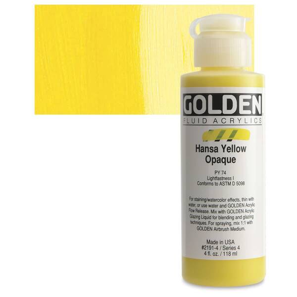 Golden Fluid Akrilik Boya 118 Ml Seri 4 Hansa Yellow Opaque - 1