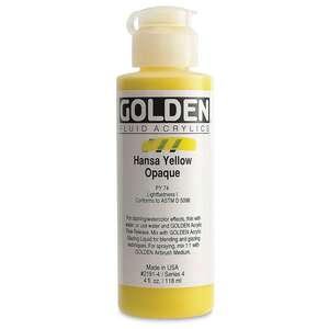 Golden Fluid Akrilik Boya 118 Ml Seri 4 Hansa Yellow Opaque - Thumbnail