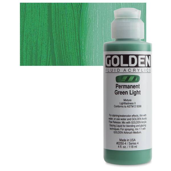 Golden Fluid Akrilik Boya 118 Ml Seri 4 Permanent Green Light - 1