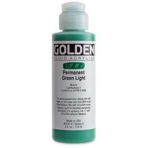 Golden Fluid Akrilik Boya 118 Ml Seri 4 Permanent Green Light - 3