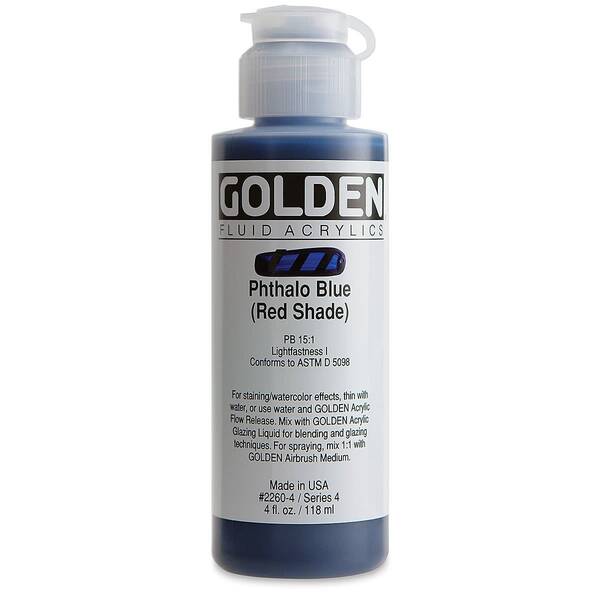 Golden Fluid Akrilik Boya 118 Ml Seri 4 Phthalo Blue Red Shade - 3