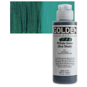 Golden Fluid Akrilik Boya 118 Ml Seri 4 Phthalo Green Blue Shade - 1