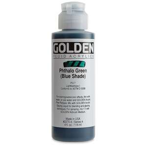 Golden Fluid Akrilik Boya 118 Ml Seri 4 Phthalo Green Blue Shade - 3