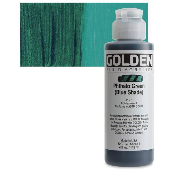 Golden Fluid Akrilik Boya 118 Ml Seri 4 Phthalo Green Blue Shade