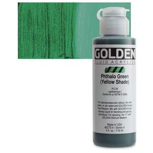 Golden Fluid Akrilik Boya 118 Ml Seri 4 Phthalo Green Yellow Shade - 1