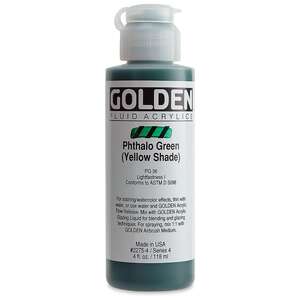 Golden Fluid Akrilik Boya 118 Ml Seri 4 Phthalo Green Yellow Shade - 3