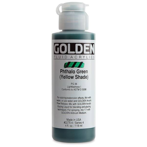 Golden Fluid Akrilik Boya 118 Ml Seri 4 Phthalo Green Yellow Shade