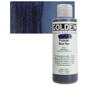 Golden Fluid Akrilik Boya 118 Ml Seri 4 Prussian Blue Hue - 1