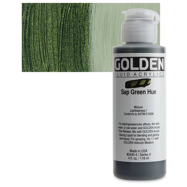 Golden Fluid Akrilik Boya 118 Ml Seri 4 Sap Green Hue