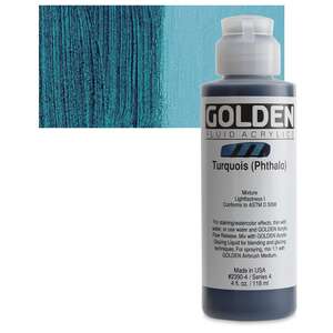 Golden Fluid Akrilik Boya 118 Ml Seri 4 Turquois Phthalo - 1