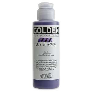 Golden Fluid Akrilik Boya 118 Ml Seri 4 Ultramarine Violet - 3