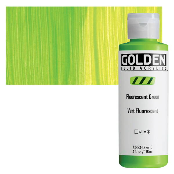 Golden Fluid Akrilik Boya 118 Ml Seri 5 Fluorescent Green - 1