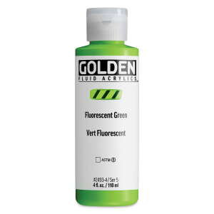 Golden Fluid Akrilik Boya 118 Ml Seri 5 Fluorescent Green - 3