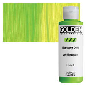 Golden Fluid Akrilik Boya 118 Ml Seri 5 Fluorescent Green - Golden