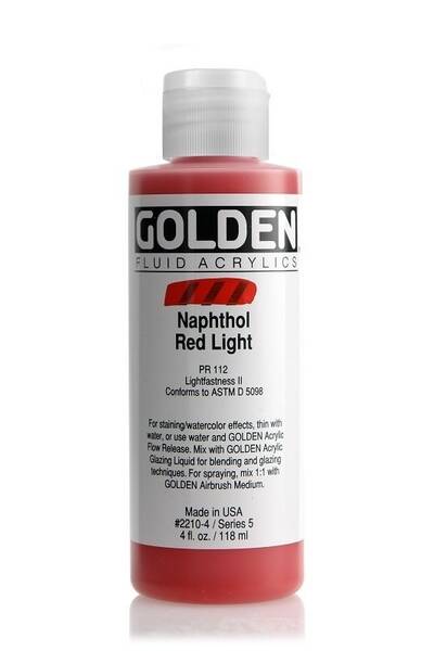 Golden Fluid Akrilik Boya 118 Ml Seri 5 Naphthol Red Light