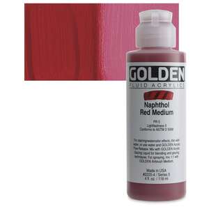 Golden Fluid Akrilik Boya 118 Ml Seri 5 Naphthol Red Medium - 1