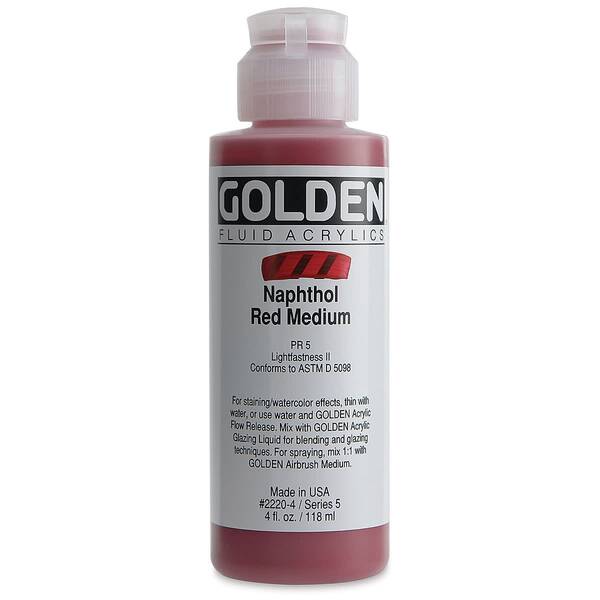 Golden Fluid Akrilik Boya 118 Ml Seri 5 Naphthol Red Medium - 3