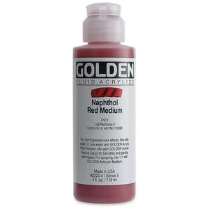 Golden Fluid Akrilik Boya 118 Ml Seri 5 Naphthol Red Medium - Thumbnail