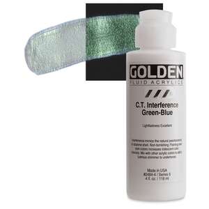 Golden Fluid Akrilik Boya 118 Ml Seri 6 C.T. Interference Green Blue - 1