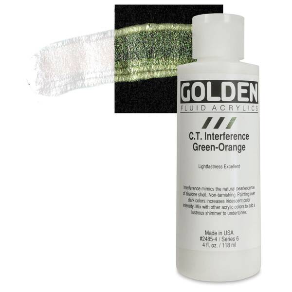 Golden Fluid Akrilik Boya 118 Ml Seri 6 C.T. Interference Green Orange - 1