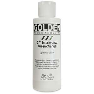 Golden Fluid Akrilik Boya 118 Ml Seri 6 C.T. Interference Green Orange - 3