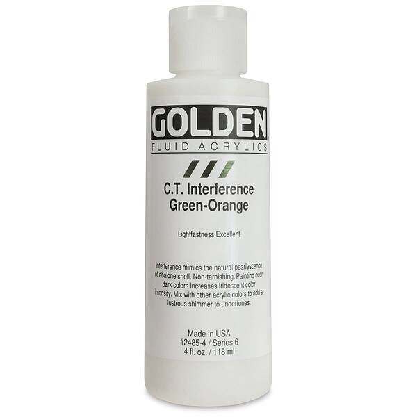 Golden Fluid Akrilik Boya 118 Ml Seri 6 C.T. Interference Green Orange - 3