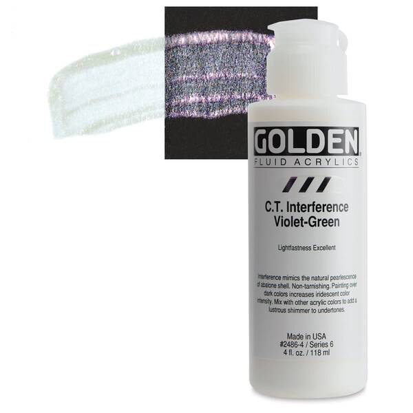 Golden Fluid Akrilik Boya 118 Ml Seri 6 C.T. Interference Violet Green - 1