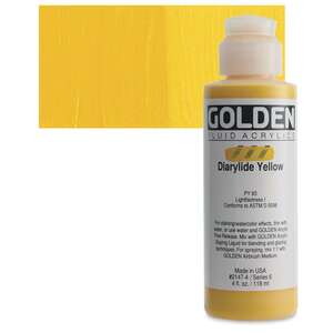 Golden - Golden Fluid Akrilik Boya 118 Ml Seri 6 Diarylide Yellow