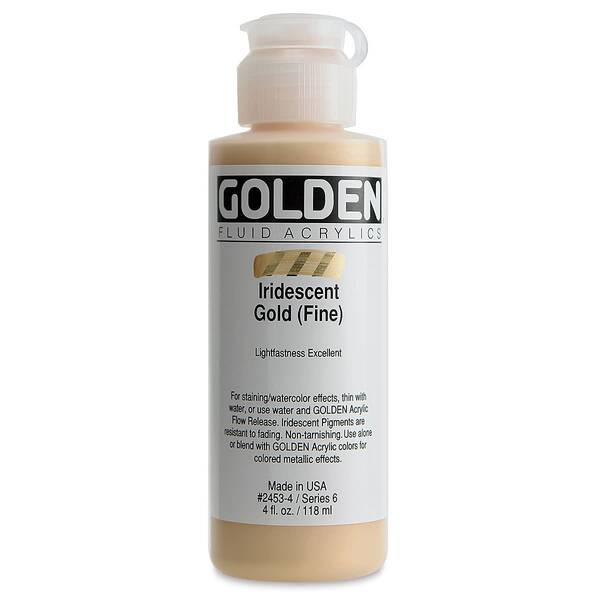Golden Fluid Akrilik Boya 118 Ml Seri 6 Iridescent Gold Fine