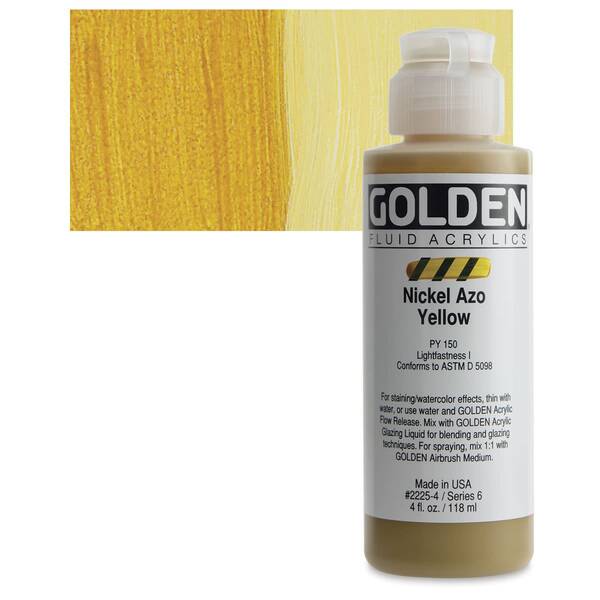 Golden Fluid Akrilik Boya 118 Ml Seri 6 Nickel Azo Yellow - 1