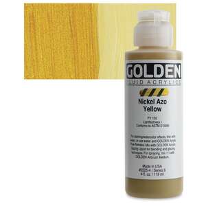 Golden - Golden Fluid Akrilik Boya 118 Ml Seri 6 Nickel Azo Yellow