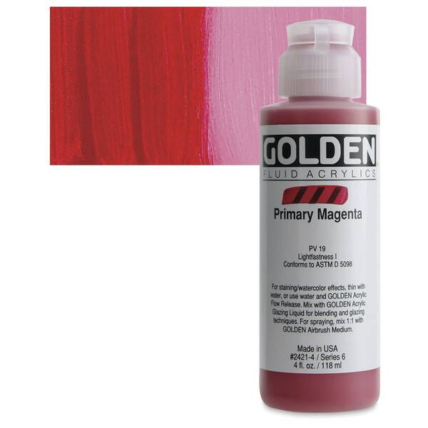 Golden Fluid Akrilik Boya 118 Ml Seri 6 Primary Magenta - 1