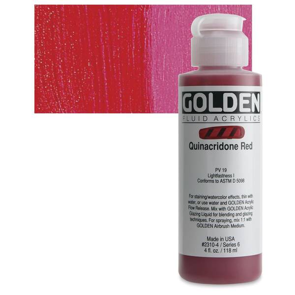 Golden Fluid Akrilik Boya 118 Ml Seri 6 Quinacridone Red - 1