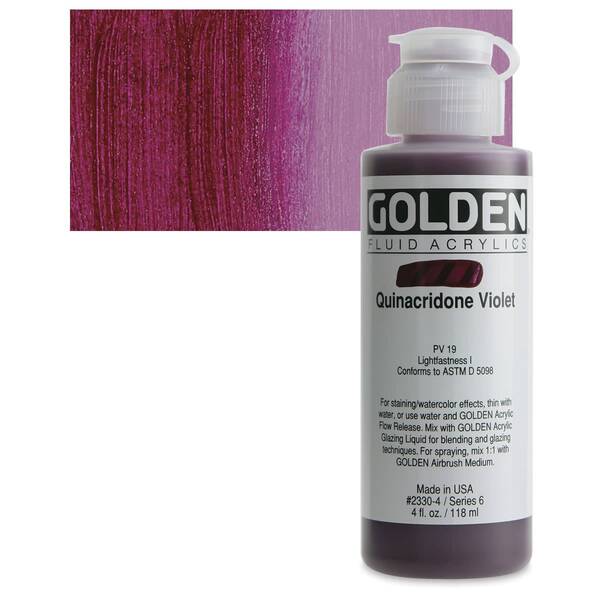 Golden Fluid Akrilik Boya 118 Ml Seri 6 Quinacridone Violet - 1