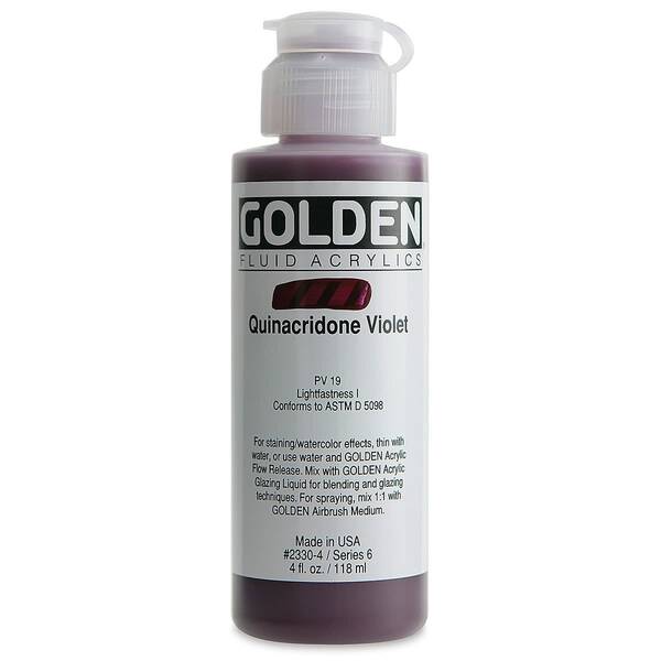 Golden Fluid Akrilik Boya 118 Ml Seri 6 Quinacridone Violet - 4