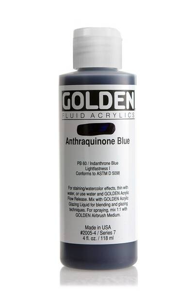 Golden Fluid Akrilik Boya 118 Ml Seri 7 Anthraquinone Blue - 1