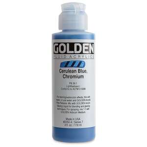 Golden Fluid Akrilik Boya 118 Ml Seri 7 Cerulean Blue Chromium - 6