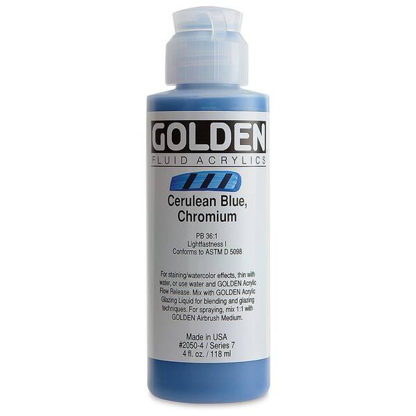 Golden Fluid Akrilik Boya 118 Ml Seri 7 Cerulean Blue Chromium - 6