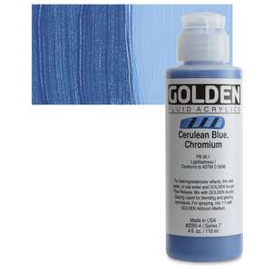 Golden Fluid Akrilik Boya 118 Ml Seri 7 Cerulean Blue Chromium - Thumbnail
