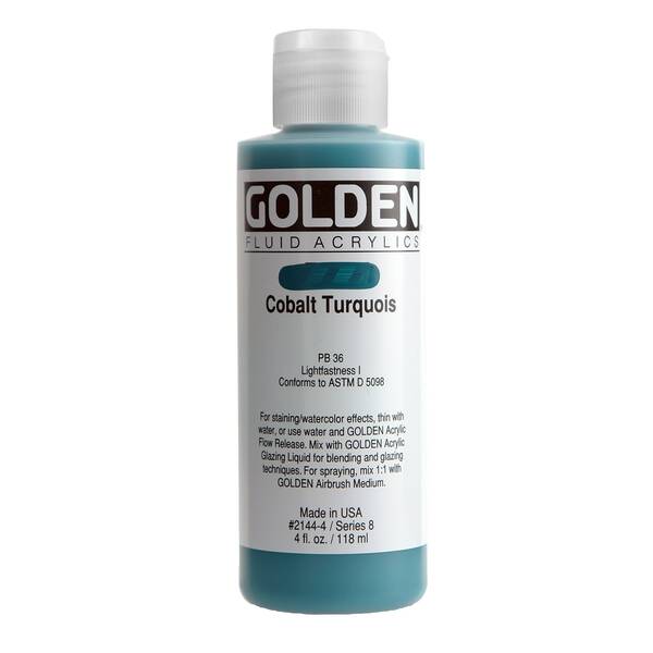 Golden Fluid Akrilik Boya 118 Ml Seri 7 Cobalt Teal - 1