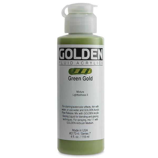 Golden Fluid Akrilik Boya 118 Ml Seri 7 Green Gold - 4