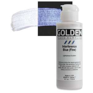 Golden Fluid Akrilik Boya 118 Ml Seri 7 Interference Blue Fine - 1