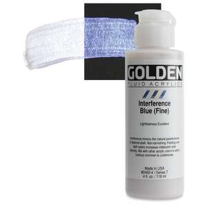 Golden - Golden Fluid Akrilik Boya 118 Ml Seri 7 Interference Blue Fine