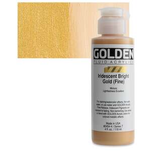 Golden Fluid Akrilik Boya 118 Ml Seri 7 Iridescent Bright Gold Fine - 1