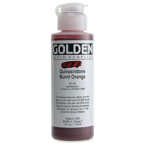 Golden Fluid Akrilik Boya 118 Ml Seri 7 Quinacridone Burnt Orange - 3