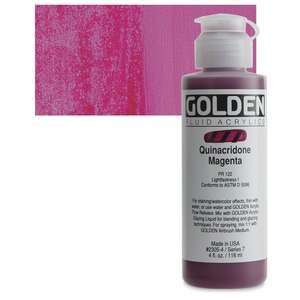 Golden Fluid Akrilik Boya 118 Ml Seri 7 Quinacridone Magenta - 1